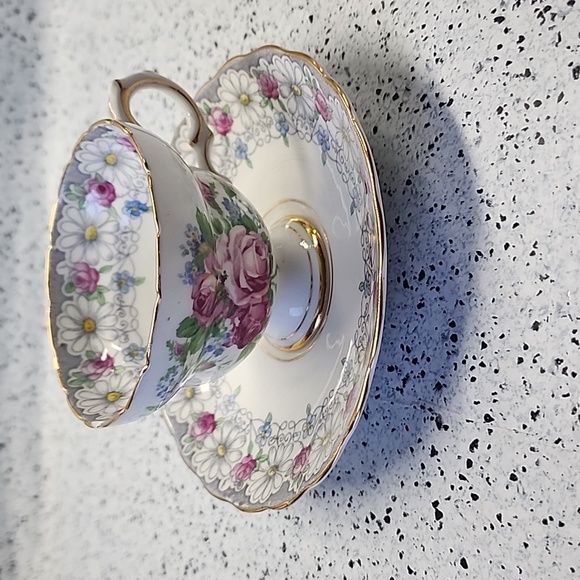 Rosina Bone China Vintage Teacup and Saucer - Picture 2 of 7